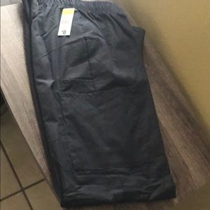 Charcoal gray, small, scrub pants